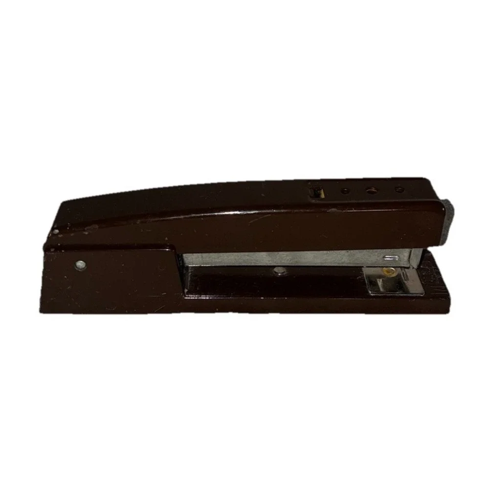 Vtg Stapler Metal Swingline 747 Brown Desk Top 7